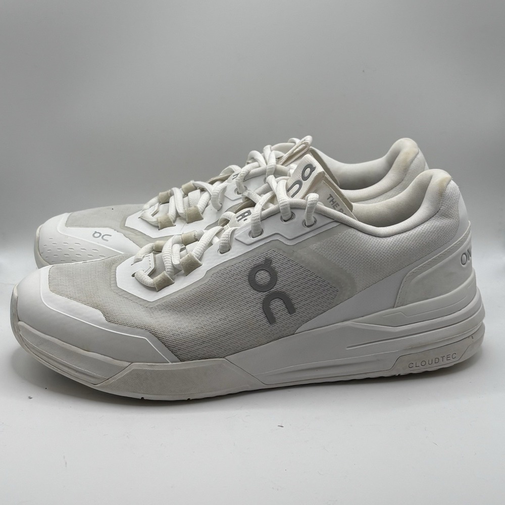 ON The Roger ADV Pro Tennis Court Shoes White/White Men's Size 8 EUC